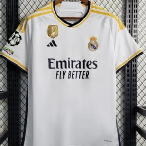 23-24 Real Madrid Com Patches de Campeão do Mundo
