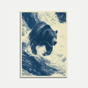 Bear in the Snow Poster