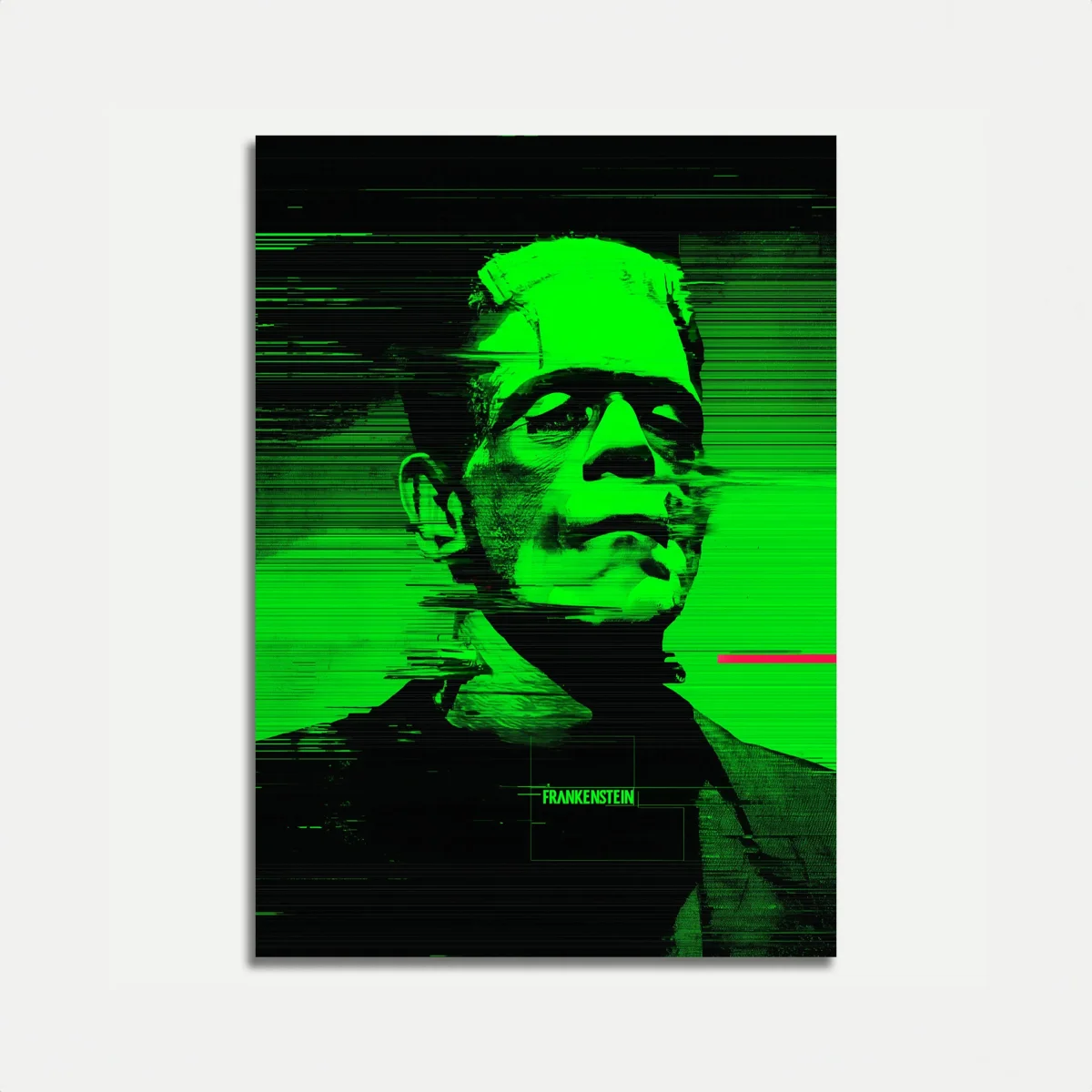 Frankenstein Monster Neon Poster
