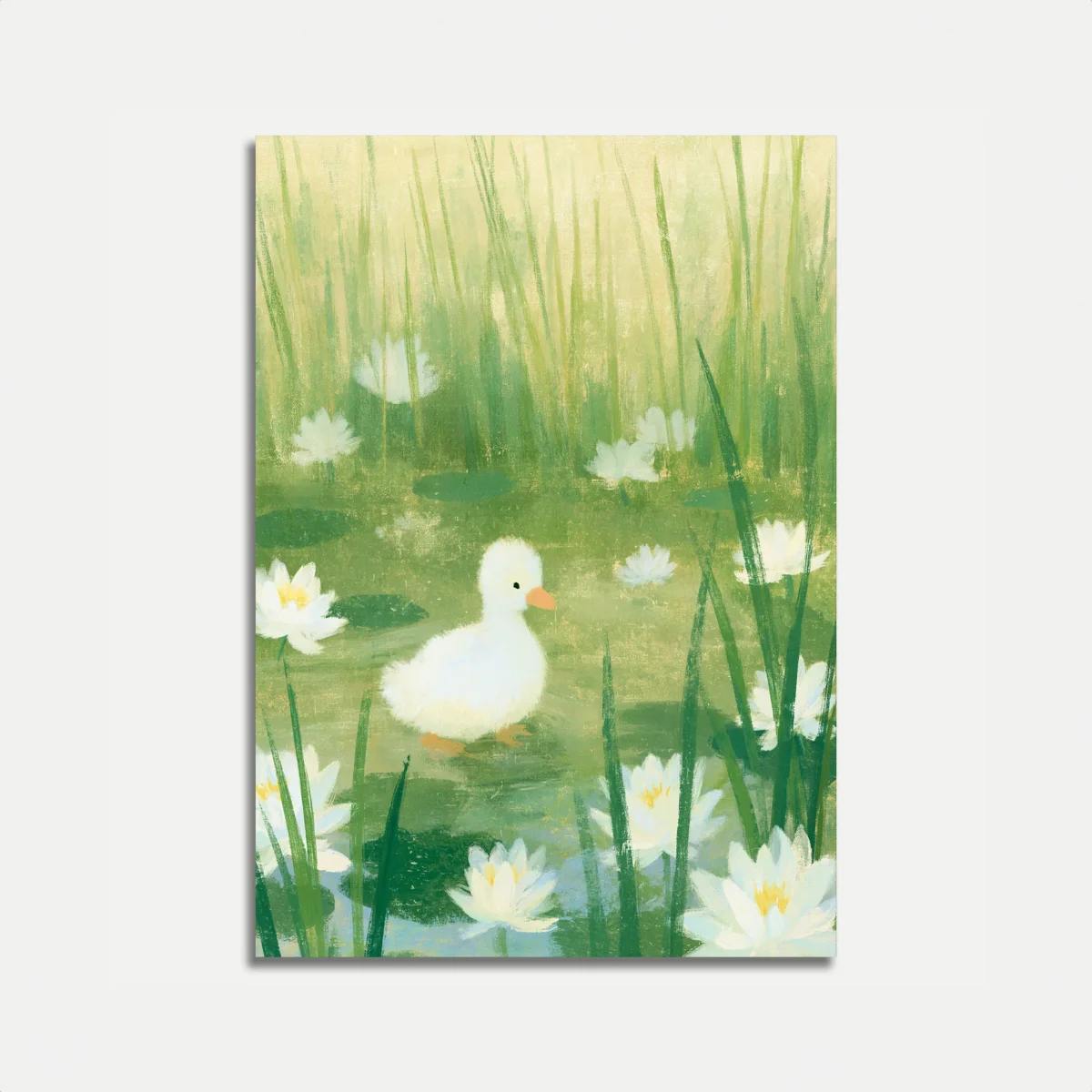 Duck in Lily Pond Poster - Image 2