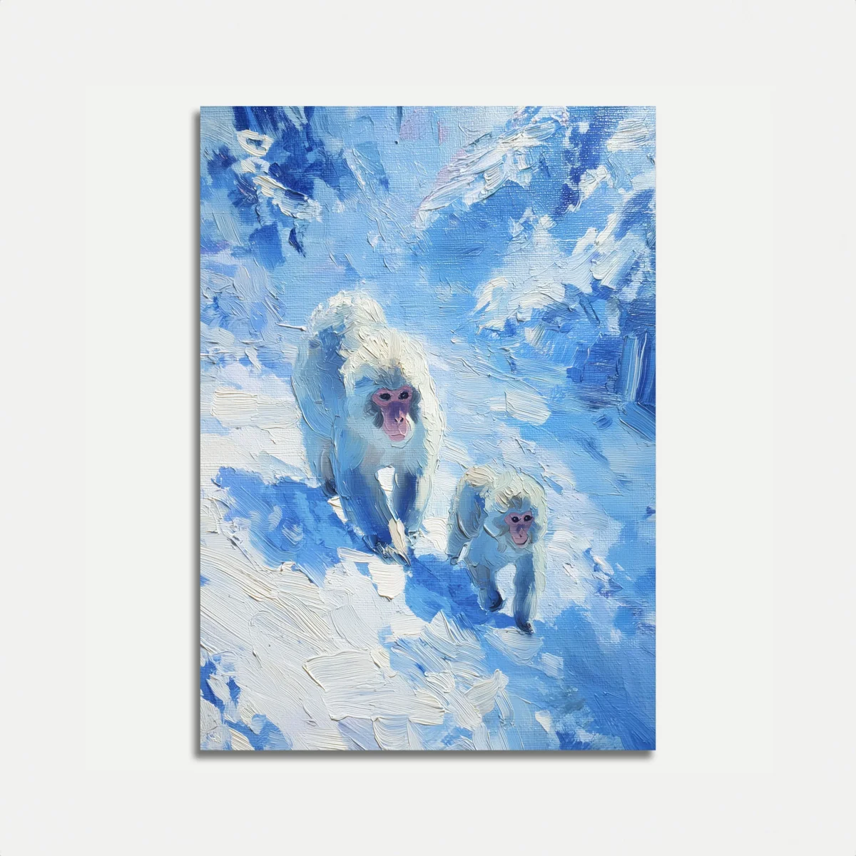 Snow Monkeys in Winter Poster - Image 2