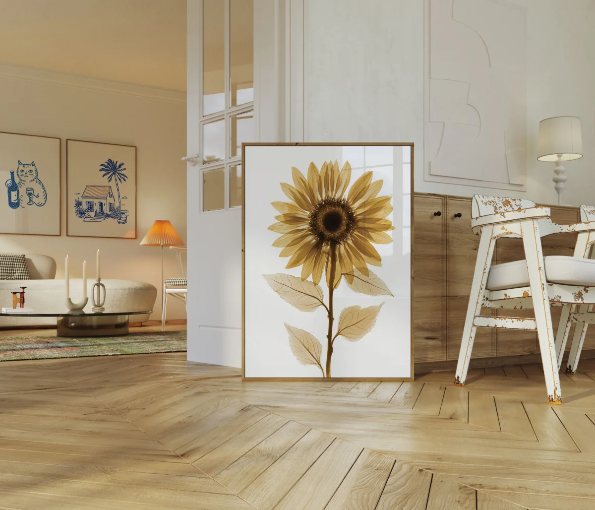 Golden Sunflower Botanical Poster - Image 6