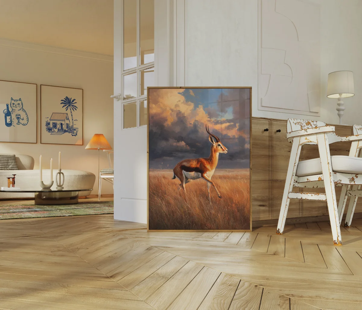 Impala in Golden Grassland Poster - Image 6