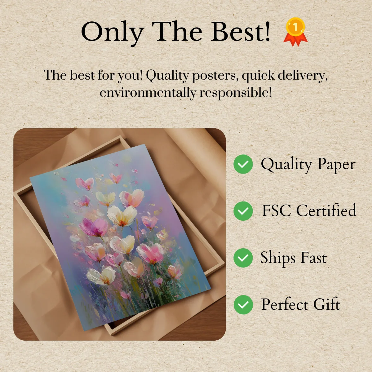 Blooming Cosmos Flowers Poster - Image 4