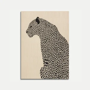 Dotted Black Leopard Poster