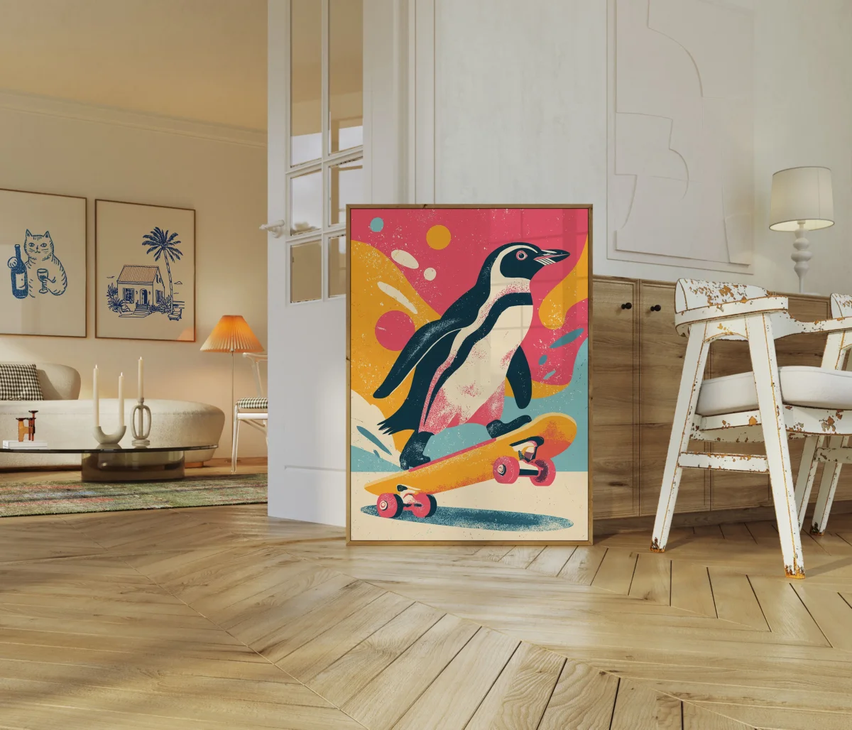 Penguin Skateboarding Adventure Poster - Image 6