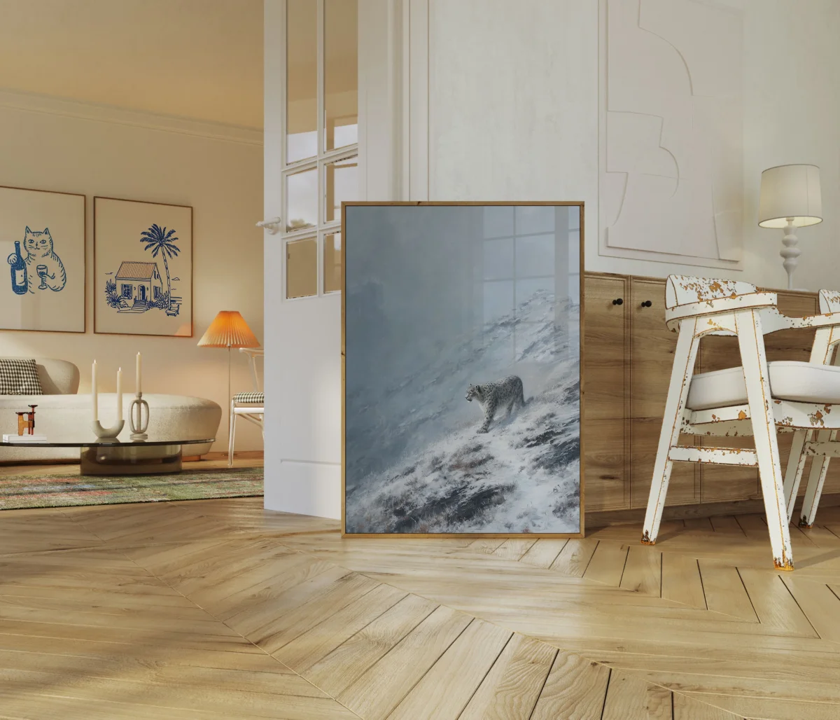 Snow Leopard Mountain Poster - Image 6