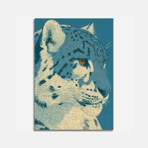 Serene Leopard Portrait Poster