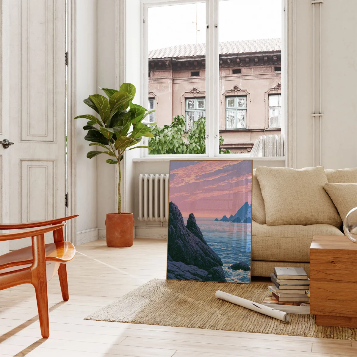 Coastal Rocks at Sunset Poster - Image 3