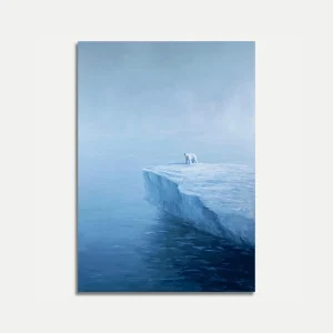 Polar Bear on Ice Floe Poster
