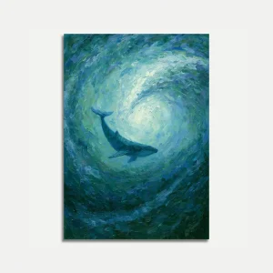 Whale Swimming Through Ocean Poster