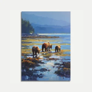 Bears by the Lake Poster