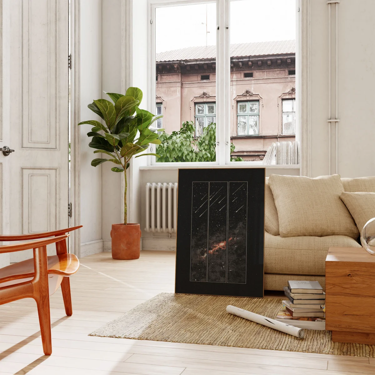 Meteor Shower Over Galaxy Poster - Image 3