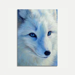 Arctic Wolf Blue Eyes Poster