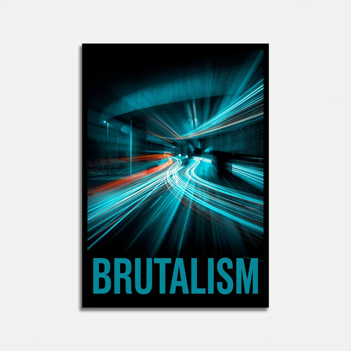 Brutalist Architecture Light Trails Poster - Image 2