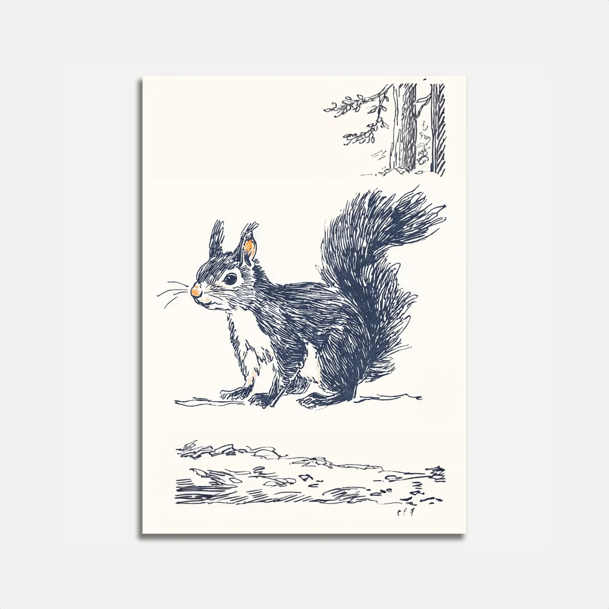 Squirrel in the Forest Poster
