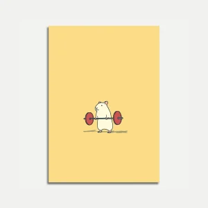 Weightlifting Capybara Fitness Poster