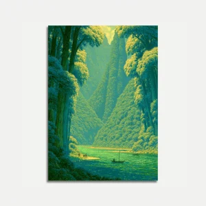 Mountain Canyon River Valley Poster