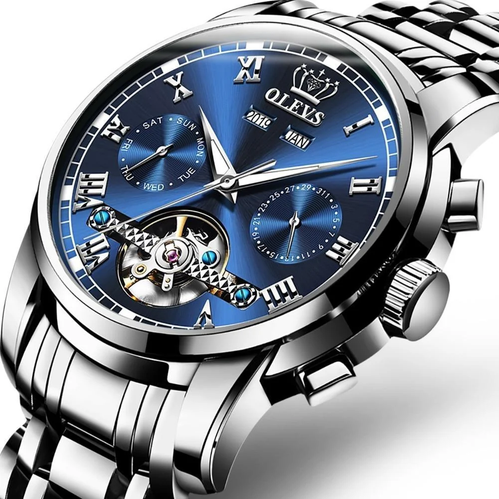 Relógio Automático em Aço - Steel Watch OLEVS - Image 6