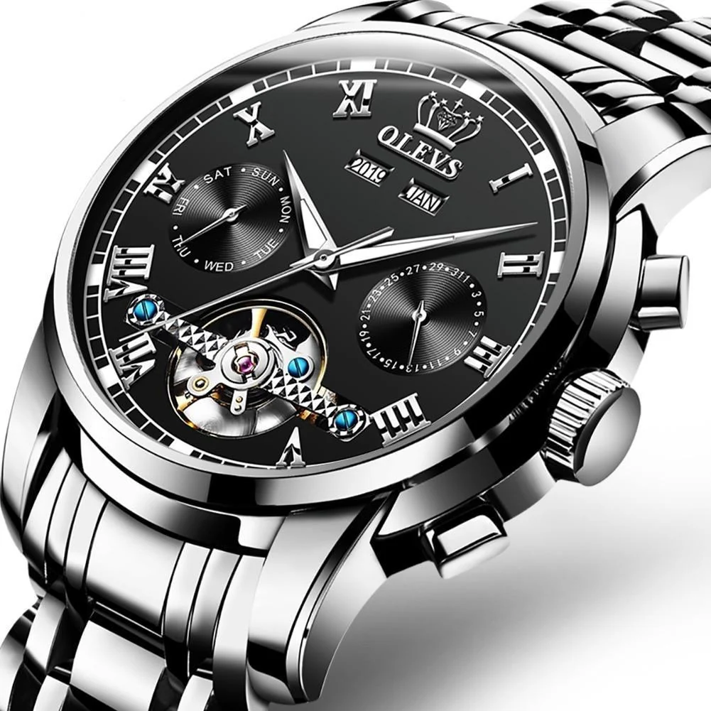Relógio Automático em Aço - Steel Watch OLEVS - Image 7